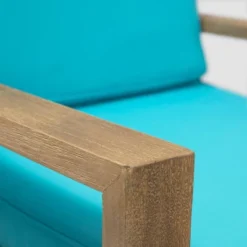 Santa Ana 4pc Acacia Wood Chat Set - Brushed Light Brown/Teal - Christopher Knight Home 10 Santa Ana 4pc Acacia Wood Chat Set - Brushed Light Brown/Teal - Christopher Knight Home -Outdoor Furniture Store GUEST c1ee2748 e4ec 4f36 a8ad 46c16a584aa3