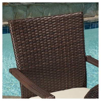 Corsica 3pc All-Weather Wicker Patio Chair Set - Brown - Christopher Knight Home 5 Corsica 3pc All-Weather Wicker Patio Chair Set - Brown - Christopher Knight Home - Image 3