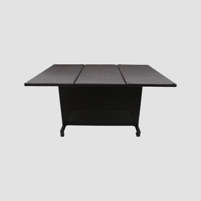 Maldives 7pc Foldable Wicker Dining Set - Brown - Christopher Knight Home 5 Maldives 7pc Foldable Wicker Dining Set - Brown - Christopher Knight Home - Image 3