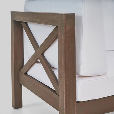 Brava 5pc Acacia Wood Patio Conversation Set - Christopher Knight Home 4 Brava 5pc Acacia Wood Patio Conversation Set - Christopher Knight Home - Image 2