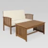 Carolina 2pc Acacia Loveseat And Coffee Table - Christopher Knight Home -Outdoor Furniture Store GUEST c4a306cb bdef 4eda a903 49c6431d2c19