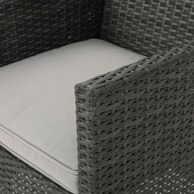 Cypress 5pc Round Wicker Patio Dining Set - Gray - Christopher Knight Home 6 Cypress 5pc Round Wicker Patio Dining Set - Gray - Christopher Knight Home - Image 4