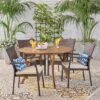 Baldwin 5pc Acacia Wood & Wicker Dining Set - Teak/Brown/Cream - Christopher Knight Home 1 Baldwin 5pc Acacia Wood & Wicker Dining Set - Teak/Brown/Cream - Christopher Knight Home -Outdoor Furniture Store GUEST c53c82fe e16f 4eb1 af8b defe51ce0510