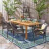 Damon 9pc Wood & Wicker Expandable Dining Set - Natural/Brown - Christopher Knight Home 2 Damon 9pc Wood & Wicker Expandable Dining Set - Natural/Brown - Christopher Knight Home -Outdoor Furniture Store GUEST c5b3cc22 e9a8 4fdb ad3e 0813cb26a616