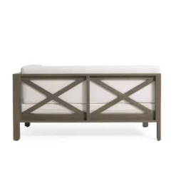 2pc Brava Outdoor Acacia Wood Right Arm Loveseat & Coffee Table With Cushion Gray/White - Christopher Knight Home 17 2pc Brava Outdoor Acacia Wood Right Arm Loveseat & Coffee Table With Cushion Gray/White - Christopher Knight Home -Outdoor Furniture Store GUEST c6dc9ea1 18f5 4b36 97d5 ca3830e02481