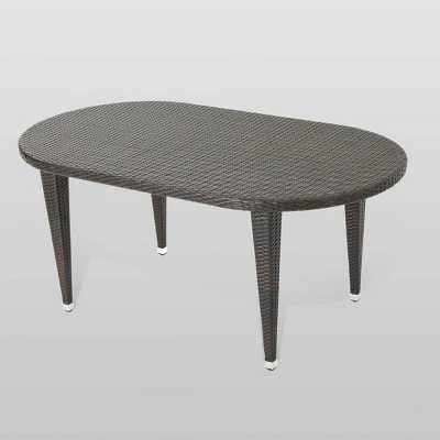 Dominica Oval Wicker Dining Table - Christopher Knight Home 6 Dominica Oval Wicker Dining Table - Christopher Knight Home - Image 4