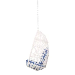 Los Alamitos Indoor/Outdoor Wicker Hanging Chair With 8' Chain - White/Blue - Christopher Knight Home 11 Los Alamitos Indoor/Outdoor Wicker Hanging Chair With 8' Chain - White/Blue - Christopher Knight Home -Outdoor Furniture Store GUEST c8847f37 a885 4886 86fb c6a0c10ce8db