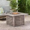 Elberton Outdoor Square Fire Pit - Brown - Christopher Knight Home -Outdoor Furniture Store GUEST c8a8cf3d 19a5 416e a212 68bdc736d7a2