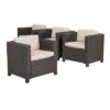 Puerta 4pc Wicker Club Chair & Coffee Table Set - Teak/Dark Brown/Beige - Christopher Knight Home -Outdoor Furniture Store GUEST c965d518 773d 4b9e b0fd ea964dc1e58d