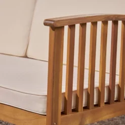 Carolina Acacia Wood Patio Sofa Teak - Christopher Knight Home -Outdoor Furniture Store GUEST ca4c8ff5 4aab 4312 86c2 d0a0323688c3