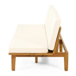 Jill Outdoor Acacia Wood Convertible Daybed With Cushions Teak/Beige - Christopher Knight Home -Outdoor Furniture Store GUEST ca6d953d eea0 4111 89e7 389355abf09f