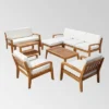Grenada 9pc Acacia Wood Patio Sectional Sofa Set Teak/Beige - Christopher Knight Home -Outdoor Furniture Store GUEST cabfc9df a7f4 4822 ae2b 70442a8c21ab
