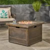 Landman Square 32" Lightweight Concrete Gas Fire Pit - Natural - Christopher Knight Home -Outdoor Furniture Store GUEST cb187733 6e70 49e8 9b8e 9b2b9f17bc5d