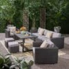 Santa Rosa 8pc Wicker & Aluminum Sofa Dining Set - Gray/Silver - Christopher Knight Home -Outdoor Furniture Store GUEST cbc633bd 6fb7 49b5 9cbe 854a10773ae5