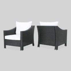 Antibes Set Of 2 Wicker Club Chair With Cushions - Christopher Knight Home -Outdoor Furniture Store GUEST cbdbadcc 3536 496a ae51 7a9c5921a1cb