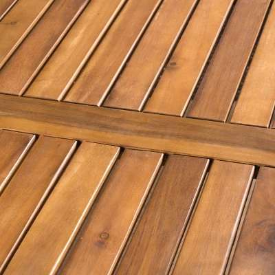 Stamford 5pc Acacia Wood & Wicker Patio Dining Set - Brown - Christopher Knight Home 6 Stamford 5pc Acacia Wood & Wicker Patio Dining Set - Brown - Christopher Knight Home - Image 4