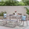 Quay 6pc Outdoor Aluminum Dining Set - Gray/Dark Gray/Silver - Christopher Knight Home 1 Quay 6pc Outdoor Aluminum Dining Set - Gray/Dark Gray/Silver - Christopher Knight Home -Outdoor Furniture Store GUEST cc5910b5 edc2 425c be99 fe63c41b2c77