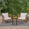 Horatio 3pc Acacia Wood Club Chairs & Side Table Set - Teak/White - Christopher Knight Home 1 Horatio 3pc Acacia Wood Club Chairs & Side Table Set - Teak/White - Christopher Knight Home -Outdoor Furniture Store GUEST cd4a80b3 d834 45ae b925 7dca8c4b423c