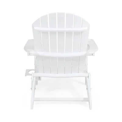 Bellwood Outdoor Acacia Wood Folding Adirondack Chair White - Christopher Knight Home 7 Bellwood Outdoor Acacia Wood Folding Adirondack Chair White - Christopher Knight Home - Image 5