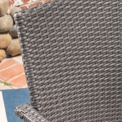 Westley 7pc Wicker Patio Dining Set - Gray - Christopher Knight Home 4 Westley 7pc Wicker Patio Dining Set - Gray - Christopher Knight Home - Image 2