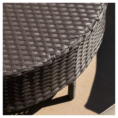 Newton 5pc Wicker Patio Lounge Set- Brown - Christopher Knight Home 4 Newton 5pc Wicker Patio Lounge Set- Brown - Christopher Knight Home - Image 2