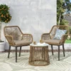 Russel 3pc Outdoor Wicker 2 Seater Chat Set - Light Brown/Beige - Christopher Knight Home 2 Russel 3pc Outdoor Wicker 2 Seater Chat Set - Light Brown/Beige - Christopher Knight Home -Outdoor Furniture Store GUEST cee19f94 8280 44e2 9f62 582383a795be