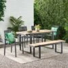 Quay 6pc Outdoor Aluminum Dining Set - Natural/Gray/Dark Gray - Christopher Knight Home 2 Quay 6pc Outdoor Aluminum Dining Set - Natural/Gray/Dark Gray - Christopher Knight Home -Outdoor Furniture Store GUEST d05b6bbe 2c61 48d5 9925 67fbc06e9812