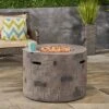 Dino Lightweight 31.75" Concrete Gas Fire Pit Brown - Christopher Knight Home -Outdoor Furniture Store GUEST d198ea24 9f07 43b1 8122 d158c64cacc6