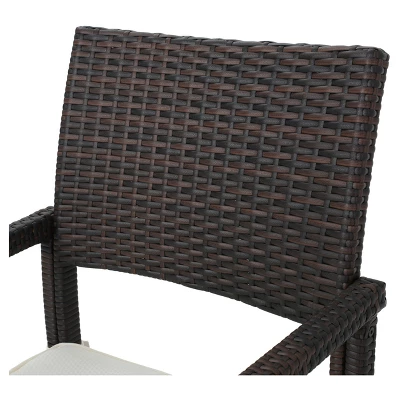 Rhode Island Set Of 2 Wicker Dining Chairs - Multibrown - Christopher Knight Home 4 Rhode Island Set Of 2 Wicker Dining Chairs - Multibrown - Christopher Knight Home - Image 2