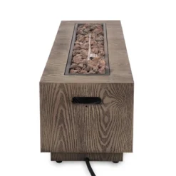 Wellington Outdoor 50000 BTU Rectangular Fire Pit Wood Pattern Brown - Christopher Knight Home -Outdoor Furniture Store GUEST d53f477a 1ca8 43f1 9f19 e474ceeec3aa