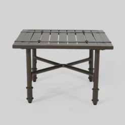 Vienne Aluminum Accent Table - Brown - Christopher Knight Home 9 Vienne Aluminum Accent Table - Brown - Christopher Knight Home -Outdoor Furniture Store GUEST d5d23635 f7ea 4b48 9310 3c9c9131fd94