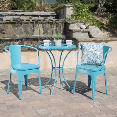 Colmar 3pc Cast Iron Patio Bistro Set - Christopher Knight Home 7 Colmar 3pc Cast Iron Patio Bistro Set - Christopher Knight Home - Image 5