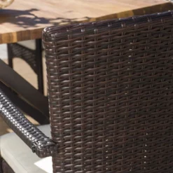 Brandywine 6pc Acacia Wood/Wicker Patio Dining Set - Brown/Cream - Christopher Knight Home -Outdoor Furniture Store GUEST d8816a83 39de 4182 98eb cd35a671c989