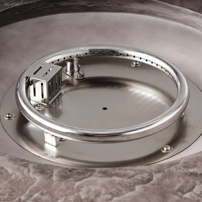 Hoonah Stone Circular MGO Fire Pit - Gray - Christopher Knight Home 8 Hoonah Stone Circular MGO Fire Pit - Gray - Christopher Knight Home - Image 6