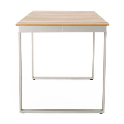 Otero 6pc Outdoor Aluminum Dining Set - Natural/Gray/Silver - Christopher Knight Home 7 Otero 6pc Outdoor Aluminum Dining Set - Natural/Gray/Silver - Christopher Knight Home - Image 5