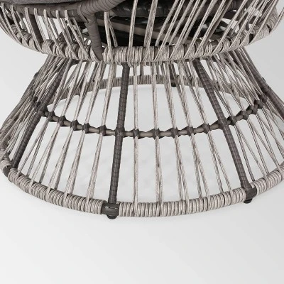 Pintan Wicker Swivel Egg Chair - Christopher Knight Home 6 Pintan Wicker Swivel Egg Chair - Christopher Knight Home - Image 4