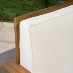 Perla 5pc Patio Sectional Sofa - Teak/Cream - Christopher Knight Home 10 Perla 5pc Patio Sectional Sofa - Teak/Cream - Christopher Knight Home -Outdoor Furniture Store GUEST db5547ae 89ad 4e1a 9799 d77500d12263