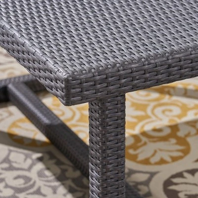 Santa Rosa 8pc Wicker & Aluminum Sofa Dining Set - Gray/Silver - Christopher Knight Home 7 Santa Rosa 8pc Wicker & Aluminum Sofa Dining Set - Gray/Silver - Christopher Knight Home - Image 5