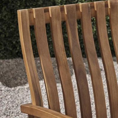 Colmena Acacia Patio Wood Rustic Rocking Chair - Christopher Knight Home 5 Colmena Acacia Patio Wood Rustic Rocking Chair - Christopher Knight Home - Image 3