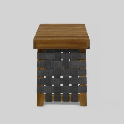 Huntsville Acacia Wood Foldable Side Table - Brown Patina/Gray - Christopher Knight Home 6 Huntsville Acacia Wood Foldable Side Table - Brown Patina/Gray - Christopher Knight Home - Image 4