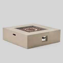 Illona 7pc Acacia Wood V-Shaped Sofa & Square Fire Table Set Teak/Crme/Light Gray- Christopher Knight Home 12 Illona 7pc Acacia Wood V-Shaped Sofa & Square Fire Table Set Teak/Crme/Light Gray- Christopher Knight Home -Outdoor Furniture Store GUEST e086a04f 2d64 4d65 a22e eda094252629