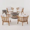 Everglade 6pc Acacia Wood Club Chairs And Fire Pit Set Teak/White/Stone - Christopher Knight Home -Outdoor Furniture Store GUEST e0b82414 4e2c 4123 b567 88e36d2c23e3