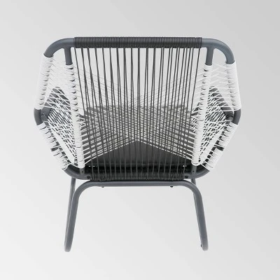 Milan 2pk Steel Club Chairs - Gray/White - Christopher Knight Home 9 Milan 2pk Steel Club Chairs - Gray/White - Christopher Knight Home - Image 7