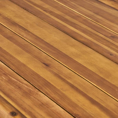 Zion Rectangular Acacia Wood Dining Table Teak - Christopher Knight Home 4 Zion Rectangular Acacia Wood Dining Table Teak - Christopher Knight Home - Image 2