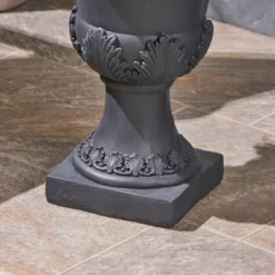 19" Wide Planter Delphine Lightweight Patio Urn Black - Christopher Knight Home -Outdoor Furniture Store GUEST e3605921 4825 4310 a2fd 5155fb635bf3