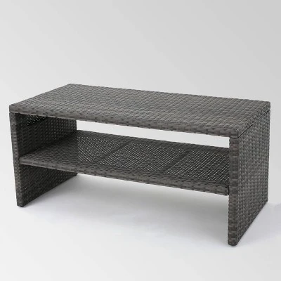 Sanger 5pc Wicker Chat Set Gray - Christopher Knight Home 7 Sanger 5pc Wicker Chat Set Gray - Christopher Knight Home - Image 5