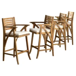 Hermosa 4pk Acacia Wood Patio Barstools - Christopher Knight Home -Outdoor Furniture Store GUEST e68b03db 7117 4c90 a79e 9fa0bdbe71fa