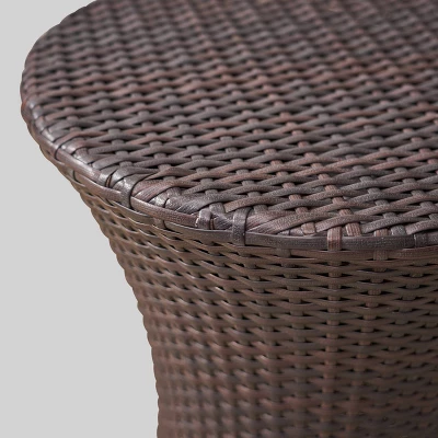 Sagan 3pc Wicker Patio Chat Set - Brown/Beige - Christopher Knight Home 6 Sagan 3pc Wicker Patio Chat Set - Brown/Beige - Christopher Knight Home - Image 4