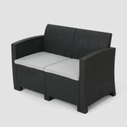 Daytona 4pc Faux Wicker Chat Set - Charcoal - Christopher Knight Home 10 Daytona 4pc Faux Wicker Chat Set - Charcoal - Christopher Knight Home -Outdoor Furniture Store GUEST e700b371 0f2c 437d a5fd b28f4b0b5e97