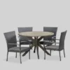 Avoca 5pc Acacia Wood And Wicker Dining Set - Gray - Christopher Knight Home 1 Avoca 5pc Acacia Wood And Wicker Dining Set - Gray - Christopher Knight Home -Outdoor Furniture Store GUEST e73e2b61 2072 4222 9477 f208f7ca116a
